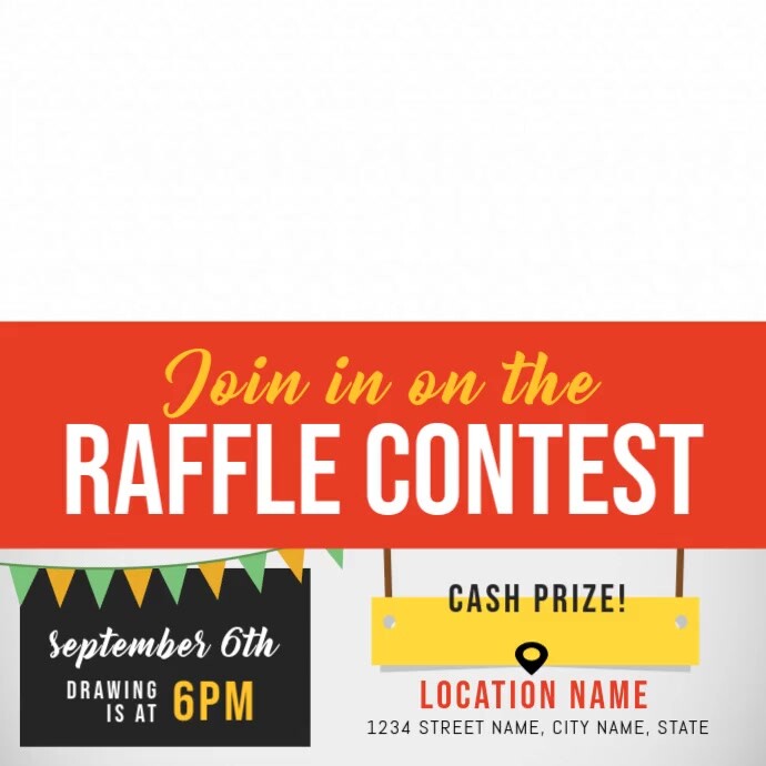 Square Raffle Poster Copy of Raffle Contest Square Video | PosterMyWall