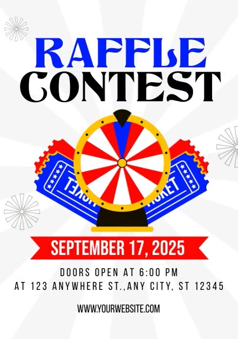 Raffle Contest Template Ads A4