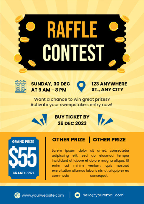 raffle contest template | PosterMyWall