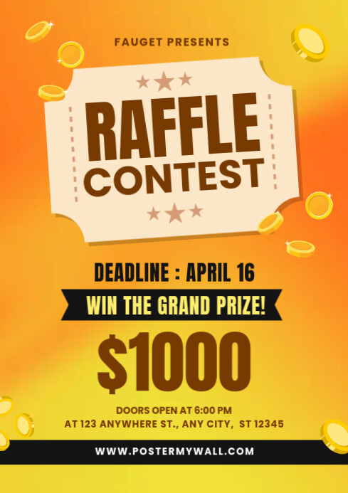 raffle contest template | PosterMyWall