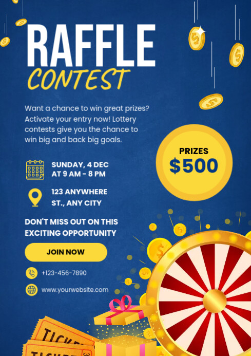raffle contest template | PosterMyWall