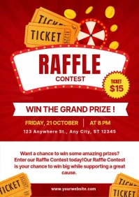 raffle contest template A4