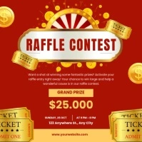 raffle contest template Persegi (1:1)