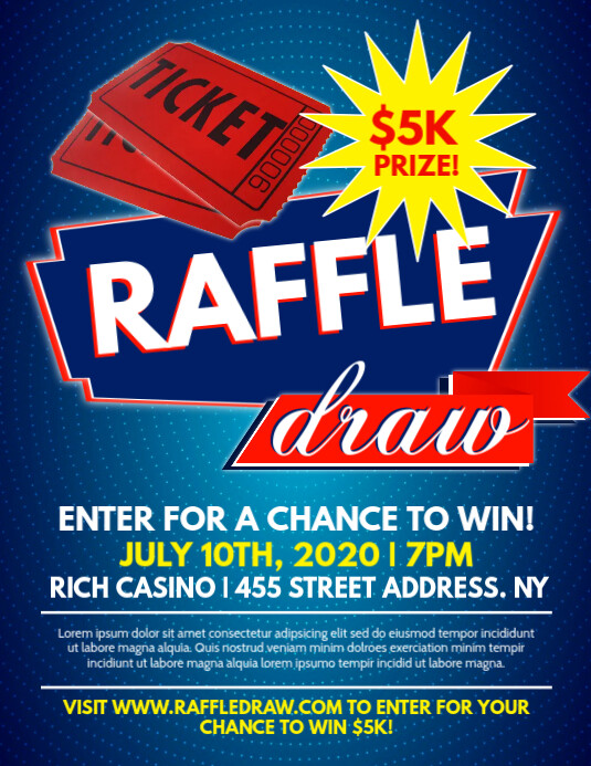 Raffle Prize Poster Template