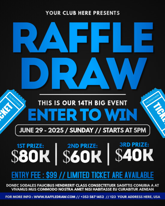 Raffle Draw Template | PosterMyWall