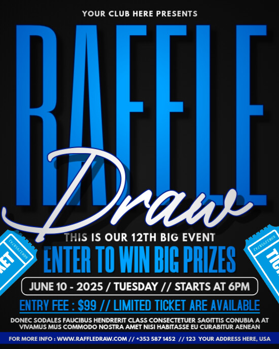 Raffle Draw Instagram Portrait template