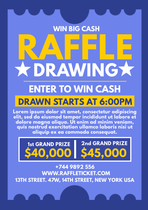 raffle drawing Template | PosterMyWall
