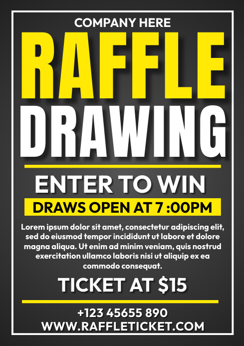 Modèle raffle drawing | PosterMyWall