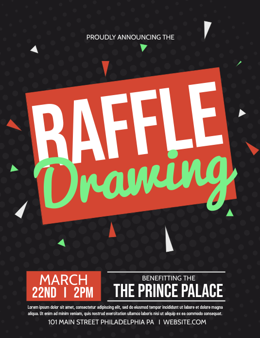 Raffle Drawing Pamflet (Letter AS) template