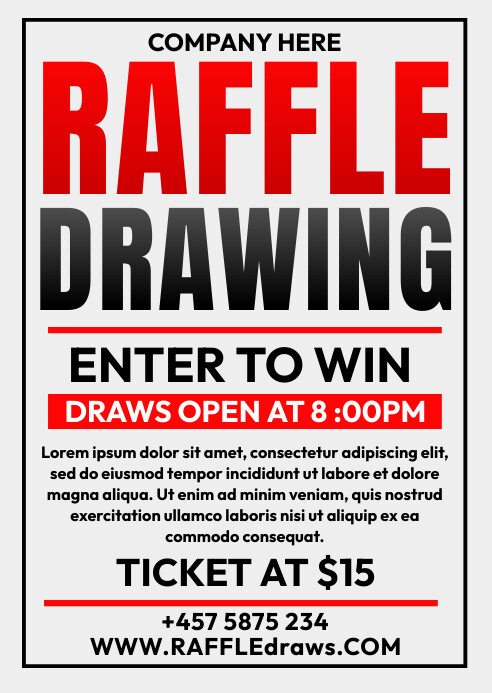 raffle drawing Template | PosterMyWall