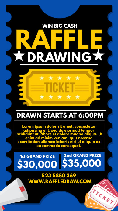 Raffle drawing Template | PosterMyWall