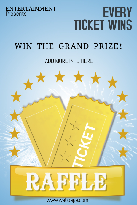 Sample Raffle Event raffle event poster template | PosterMyWall