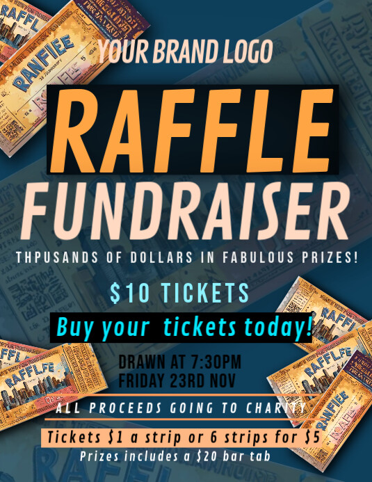 Raffle Flyer Templates Pamflet (Letter AS)