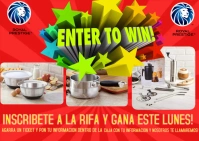 Raffle flyer Postcard template