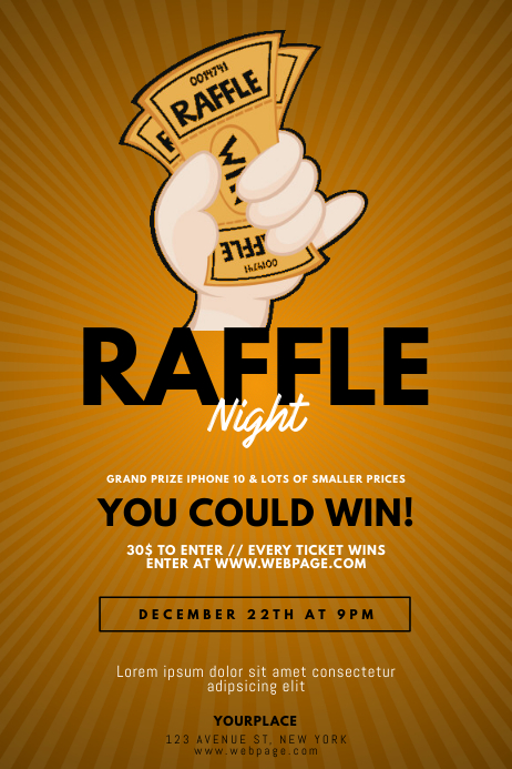 Raffle Flyer Template | PosterMyWall