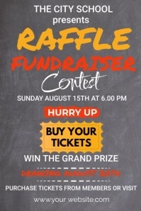RAFFLE FUND RAISER Poster template