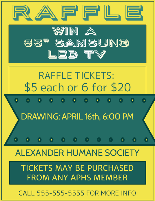 Copy of Raffle Fundraiser Flyer/Poster PosterMyWall