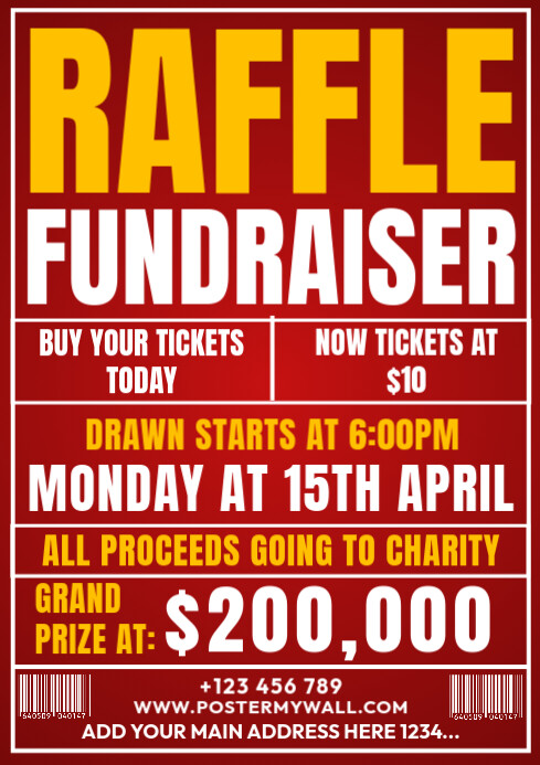 Copy of raffle fundraiser | PosterMyWall