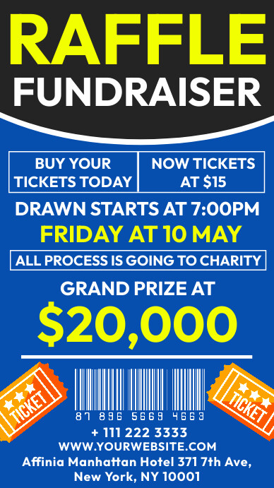 raffle fundraiser Template | PosterMyWall