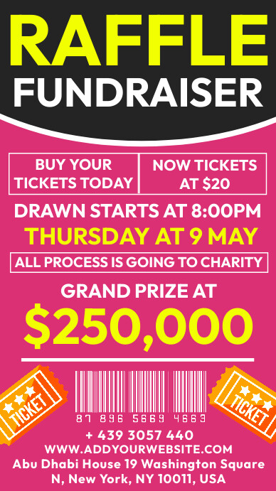 raffle fundraiser Template | PosterMyWall