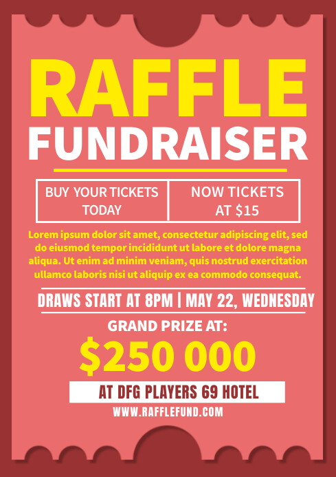 raffle fundraiser Template | PosterMyWall