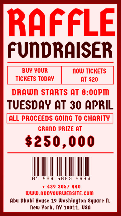 raffle fundraiser Template | PosterMyWall