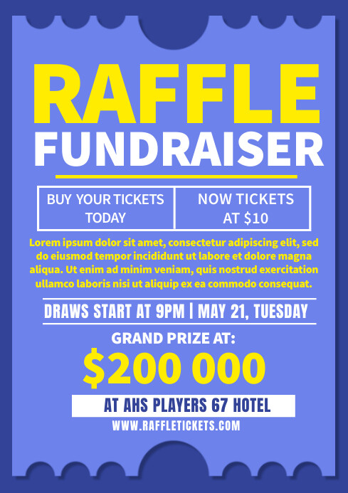 raffle fundraiser Template | PosterMyWall