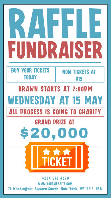raffle fundraiser Template | PosterMyWall