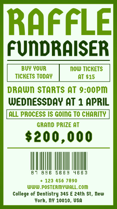 raffle fundraiser Template | PosterMyWall