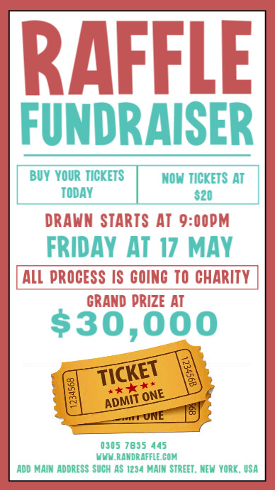 raffle fundraiser Template | PosterMyWall