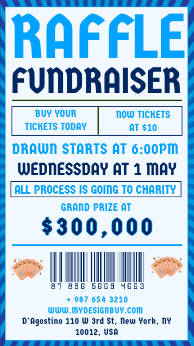 raffle fundraiser Templat | PosterMyWall