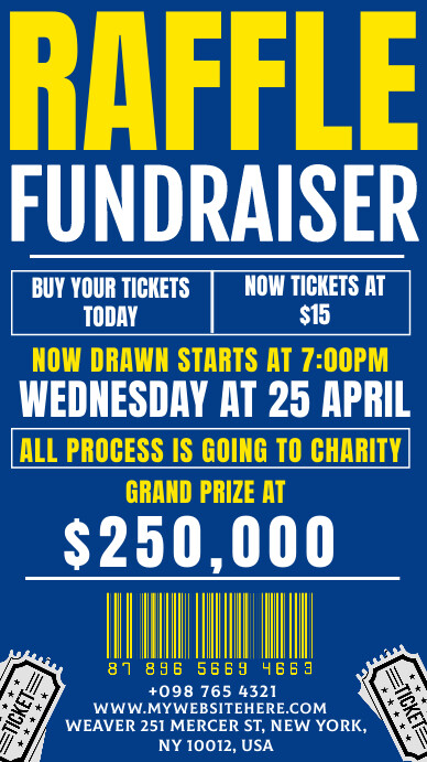 raffle fundraiser Template | PosterMyWall