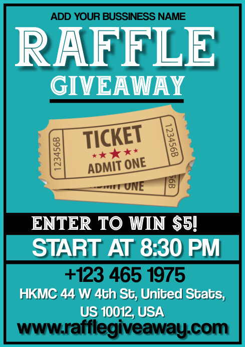 Copy of Raffle Give Away A3 | PosterMyWall