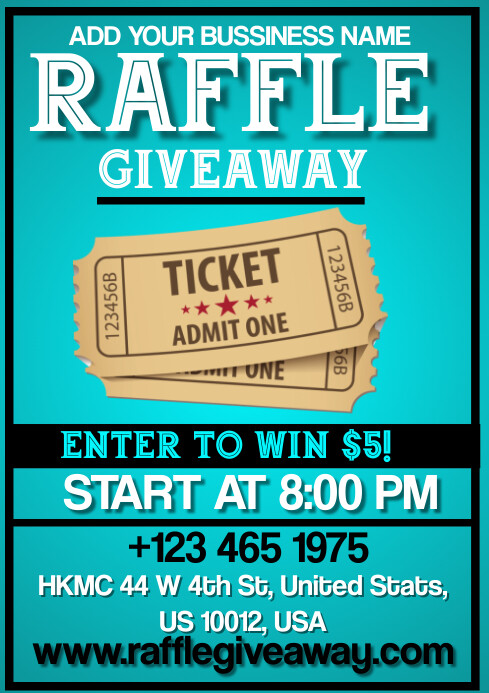 Raffle Giveaway A3 Template | PosterMyWall