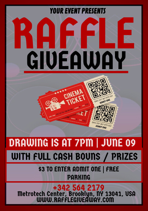 Flat Screen Raffle Plantilla de Raffle Giveaway A5 | PosterMyWall