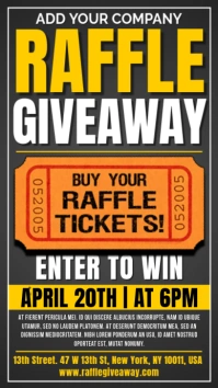 raffle giveaway Digital Display (9:16) template