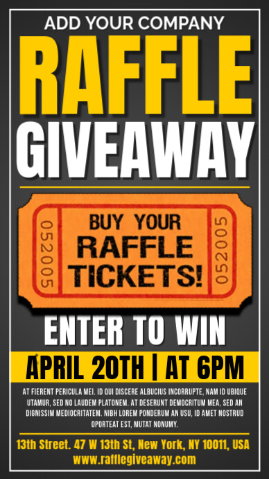 raffle giveaway Template | PosterMyWall