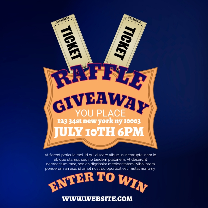 Raffle giveaway Template PosterMyWall