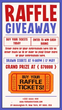 raffle giveaway Pantalla Digital (9:16) template