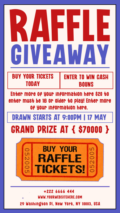 Raffle Display Example raffle giveaway Template | PosterMyWall