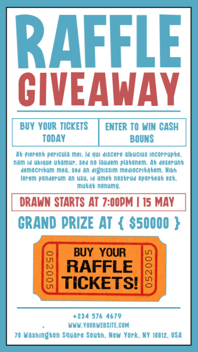 Give Away Raffle Examples raffle giveaway Template | PosterMyWall
