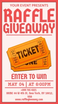 raffle giveaway Digital Display (9:16) template