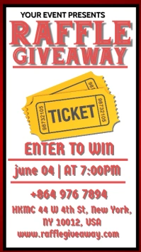 Raffle Giveaway Digital Display (9:16) template