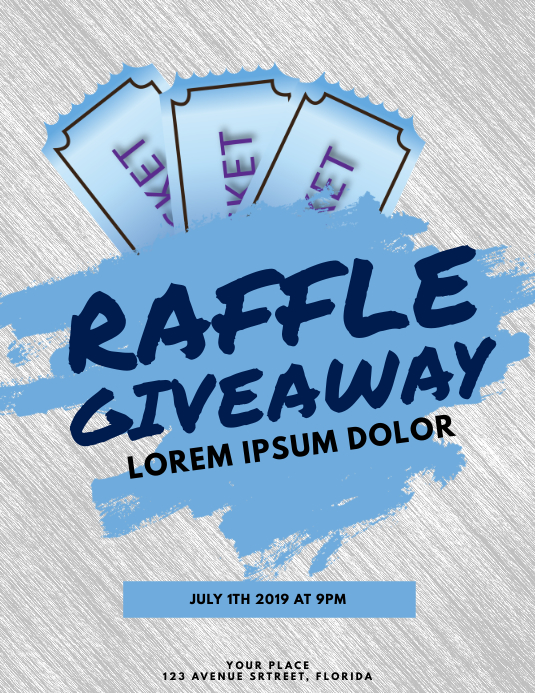 Raffle Giveaway Flyer Template Postermywall
