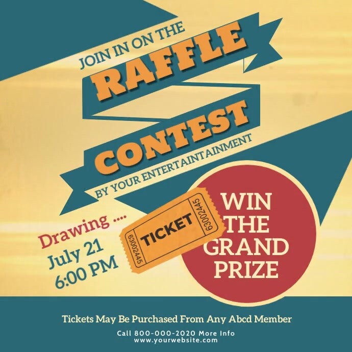 Blue Raffle Contest Instagram Video Template | PosterMyWall