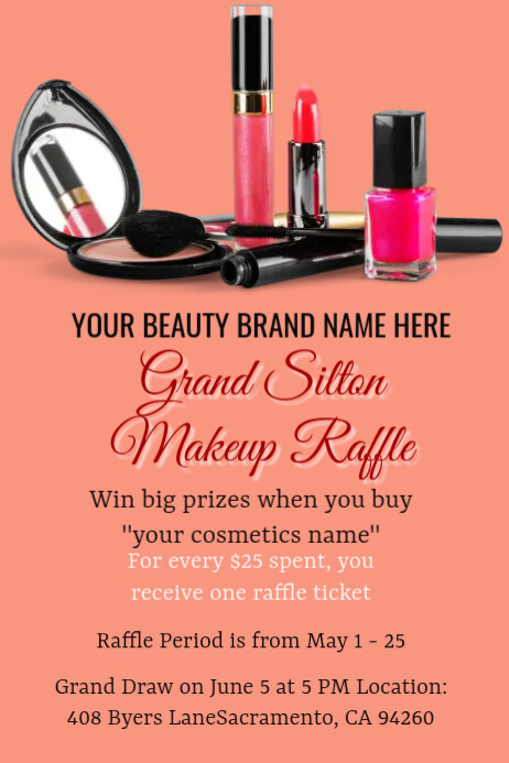 Beauty Raffle Copy of RAFFLE POSTER COSMETIC, MAKE UP | PosterMyWall