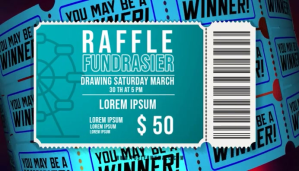 Raffle Ticket , Raffle contest Blog Header template