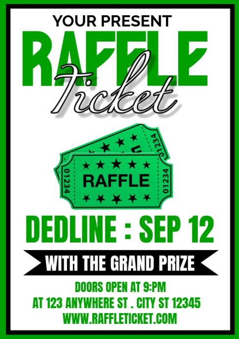 Copy of Raffle Ticket A5 | PosterMyWall