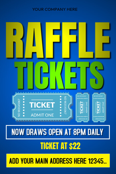 Weekly Raffle Banner Raffle Ticket Banner 4' × 6' Templat | PosterMyWall