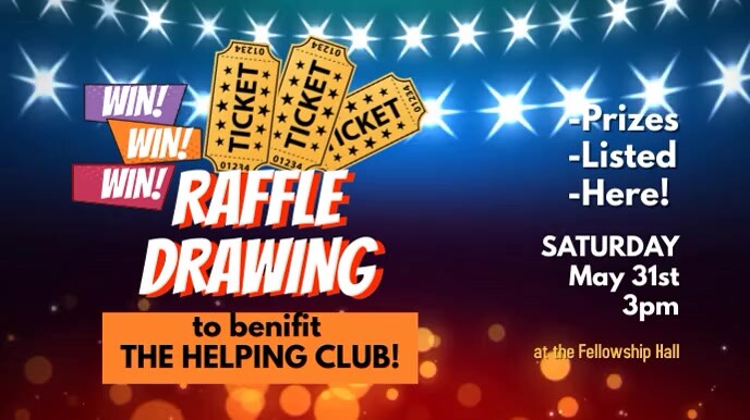Raffle Ticket Benefit Drawing Digital Display Template | PosterMyWall